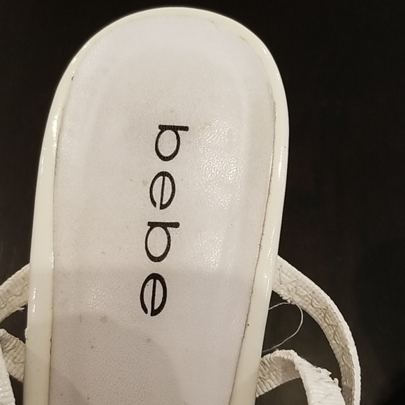 Bebe, womans size 7.5m white heel - Picture 12 of 16